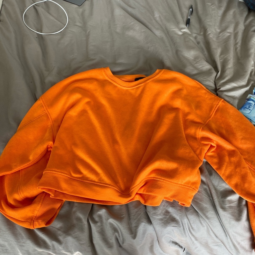 orange cropped hoodie from ardene